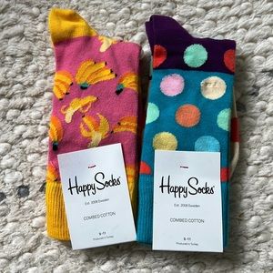 2 Pairs of Happy Socks NWT